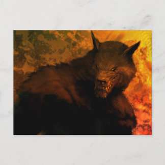 Werewolf bust Postcard