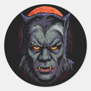 Werewolf Curse Classic Round Sticker
