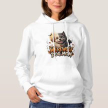 Werewolf Dog Mum Hoodie Women Spooky Halloween 