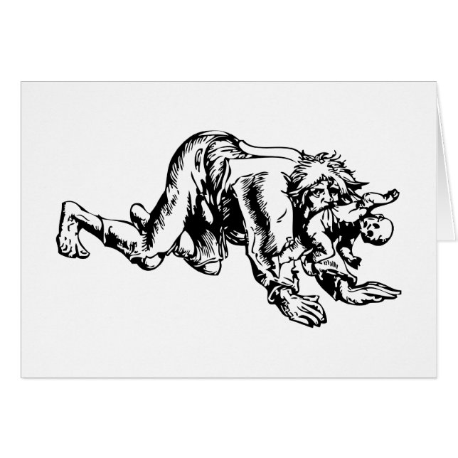 Werewolf Eating Baby (Front Horizontal)