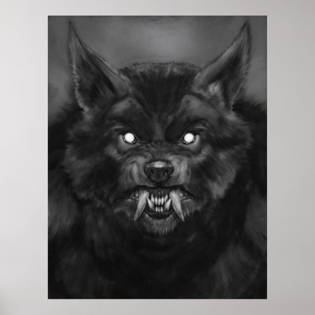 'Werewolf face' Posters (Front)