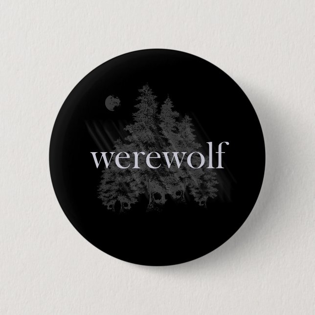 Werewolf Forest 6 Cm Round Badge (Front)