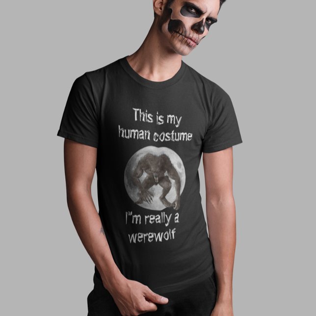 Werewolf Full Moon Human Costume Halloween T-Shirt (Creator Uploaded)