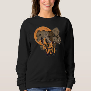 Werewolf Full Moon Lazy Halloween Costume Werewolv Sweatshirt