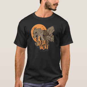 Werewolf Full Moon Lazy Halloween Costume Werewolv T-Shirt