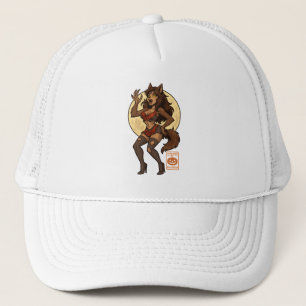 Werewolf Girl Cartoon Trucker Hat