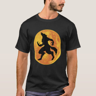 Werewolf Halloween Full Moon Scary Wolf Horror Laz T-Shirt
