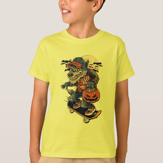 Werewolf  Halloween T-Shirt design (Front)