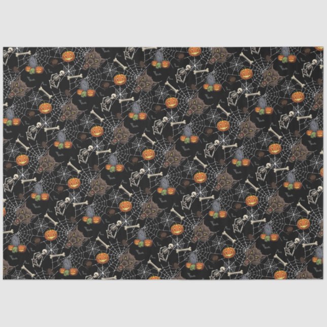 🐺 Werewolf Halloween Tissue Paper 🎃💀 (Front)