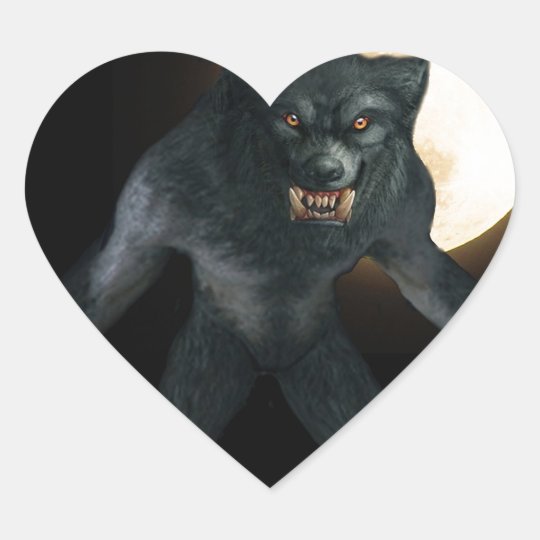 Werewolf Heart Sticker