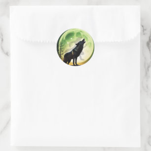 Werewolf Howl Classic Round Sticker
