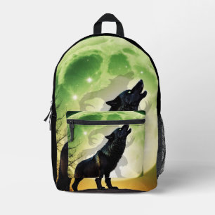 Werewolf Howl Printed Backpack
