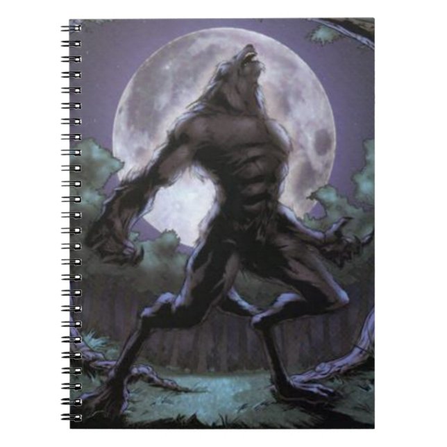 Werewolf Howling At The Moon Notebook (Front)