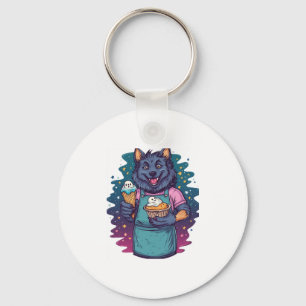 Werewolf Ice Cream Stand Key Ring