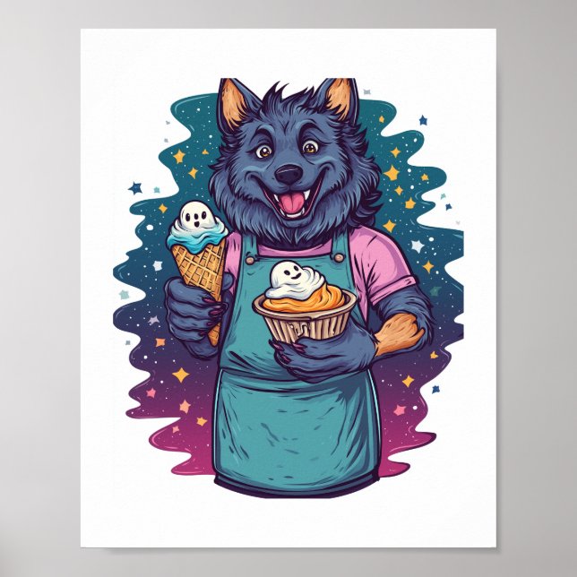 Werewolf Ice Cream Stand Poster (Front)