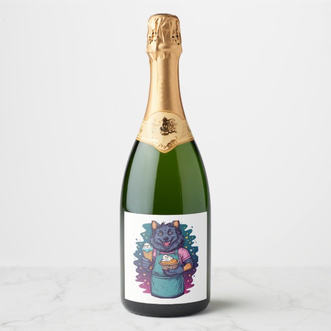 Werewolf Ice Cream Stand Sparkling Wine Label (Front)