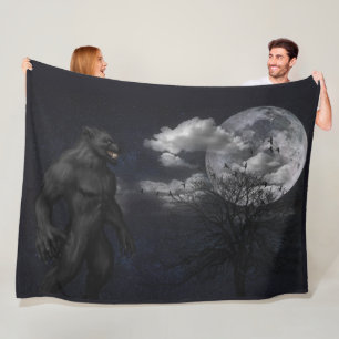 WEREWOLF in the MOONLIGHT Fleece Blanket