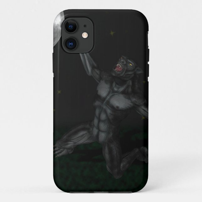 Werewolf Lycan Howling and Baying At The Moon Case-Mate iPhone Case (Back)