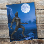 Werewolf Moon Landscape halloween Postcard<br><div class="desc">This design may be personalised by choosing the customise further option to add text. Contact me at colorflowcreations@gmail.com if you with to have this design on another product. Purchase my original abstract acrylic painting for sale at www.etsy.com/shop/colorflowart. See more of my creations or follow me at www.facebook.com/colorflowcreations, www.instagram.com/colorflowcreations, www.twitter.com/colorflowart, and...</div>