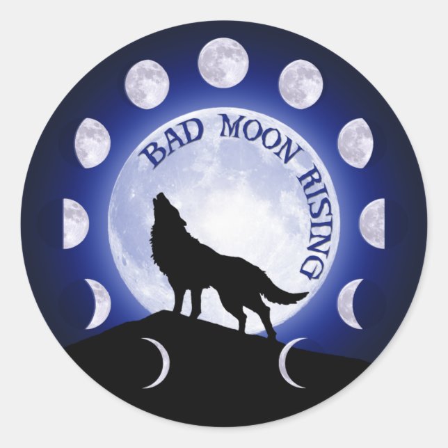 Werewolf Moon phase Sticker (Front)