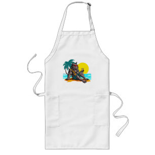 werewolf on vacation long apron