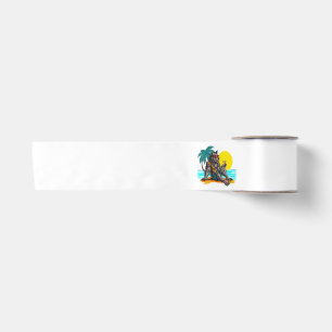 werewolf on vacation satin ribbon