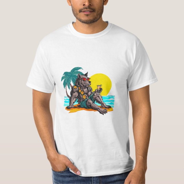 werewolf on vacation T-Shirt (Front)