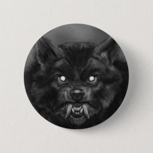 Werewolf Pin/Button 6 Cm Round Badge