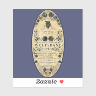 Werewolf potion label wolfsbane