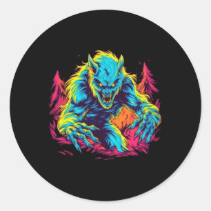 Werewolf Pranks - Lunar Mischief for Halloween  Classic Round Sticker