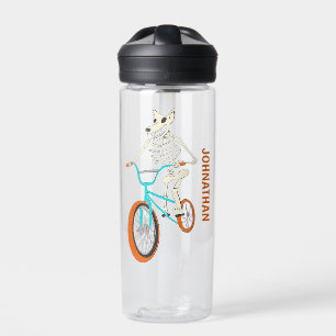 Werewolf Skeleton on a BMX Bike Personalized Water Bottle