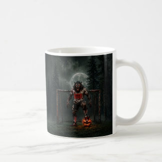 Werewolf Soccer Player Halloween Horror Art Coffee Mug
