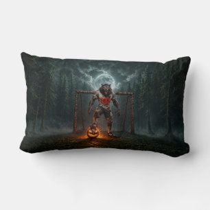 Werewolf Soccer Player Halloween Horror Art Lumbar Cushion