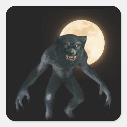 Werewolf Square Sticker