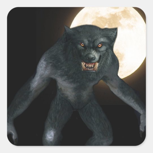 Werewolf Square Sticker