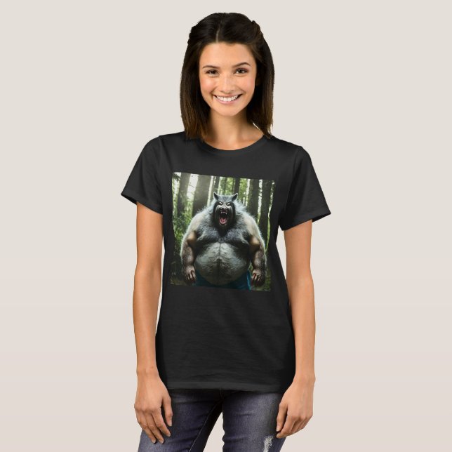  Werewolf Who Ate The Whole Village black T-shirt (Front Full)
