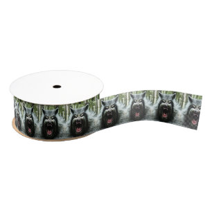 Werewolf Who Ate The Whole Village ribbon spool Grosgrain Ribbon