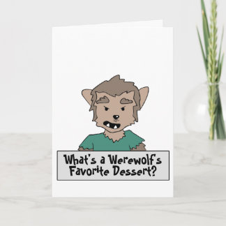 Werewolf's Favourite Dessert is Moon Pie Card