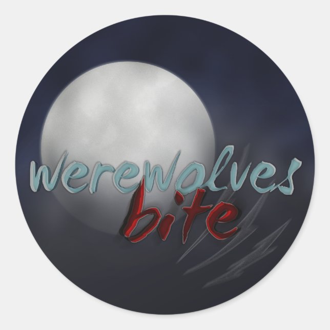 "Werewolves Bite" sticker sheet (Front)