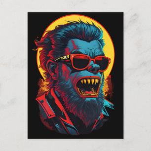 Werewolves Zombie Postcard