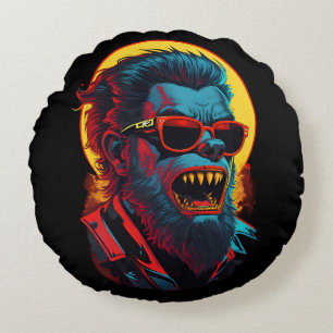 Werewolves Zombie Round Cushion