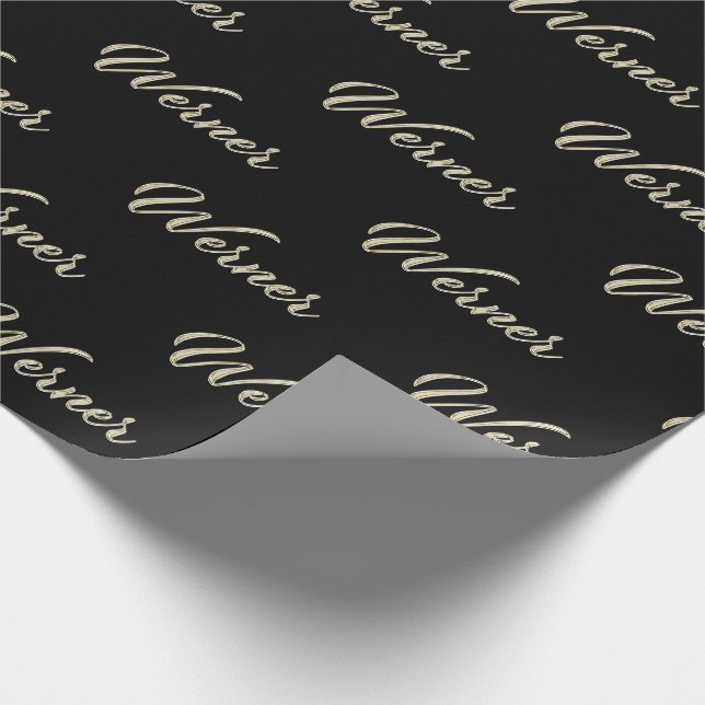Werner First Name Name edles Gift Paper (Corner)