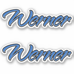 Werner Name blue Sticker Sticker Stickerset
