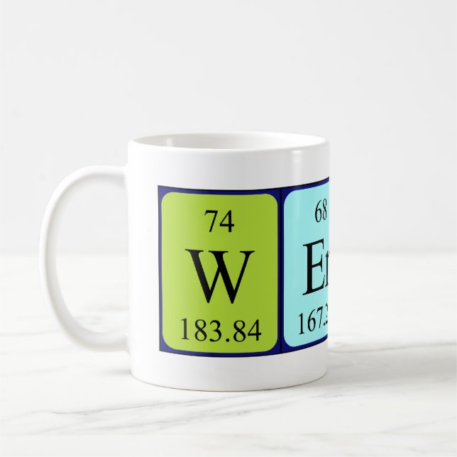 Werner periodic table name mug (Left)
