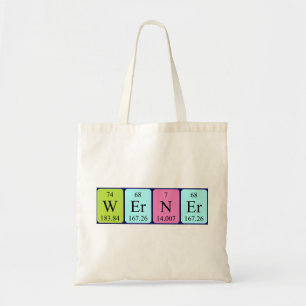 Werner periodic table name tote bag