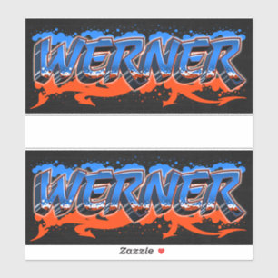 Werner Vorname Name Graffiti Aufkleber Sticker