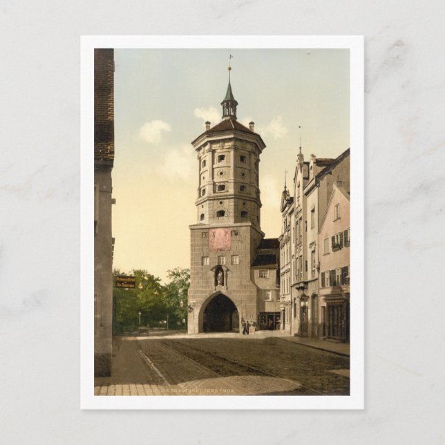 Wertachbrucker Tor, Augsburg, Bavaria, Germany Postcard (Front)