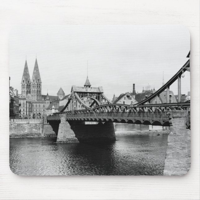 Weser Bridge, Bremen, c.1910 Mouse Pad (Front)