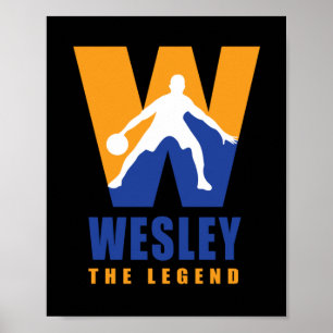 Wesley Custom Player Basketball Your Name The Lege Poster