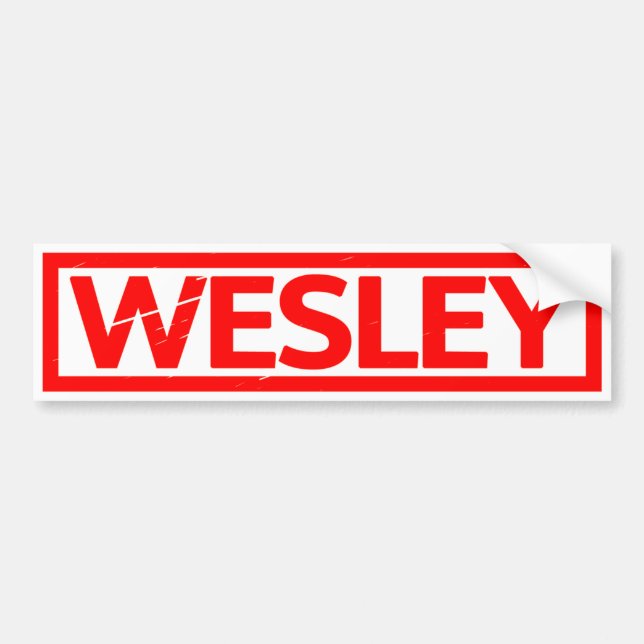 Wesley Stamp Bumper Sticker (Front)